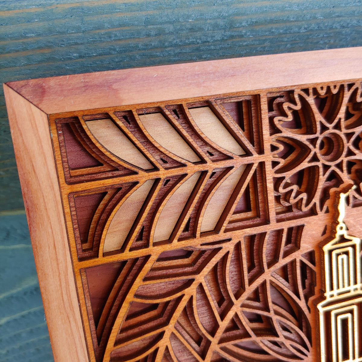 Salt Lake Temple Layered Wood Plaque – W.K. Wilson