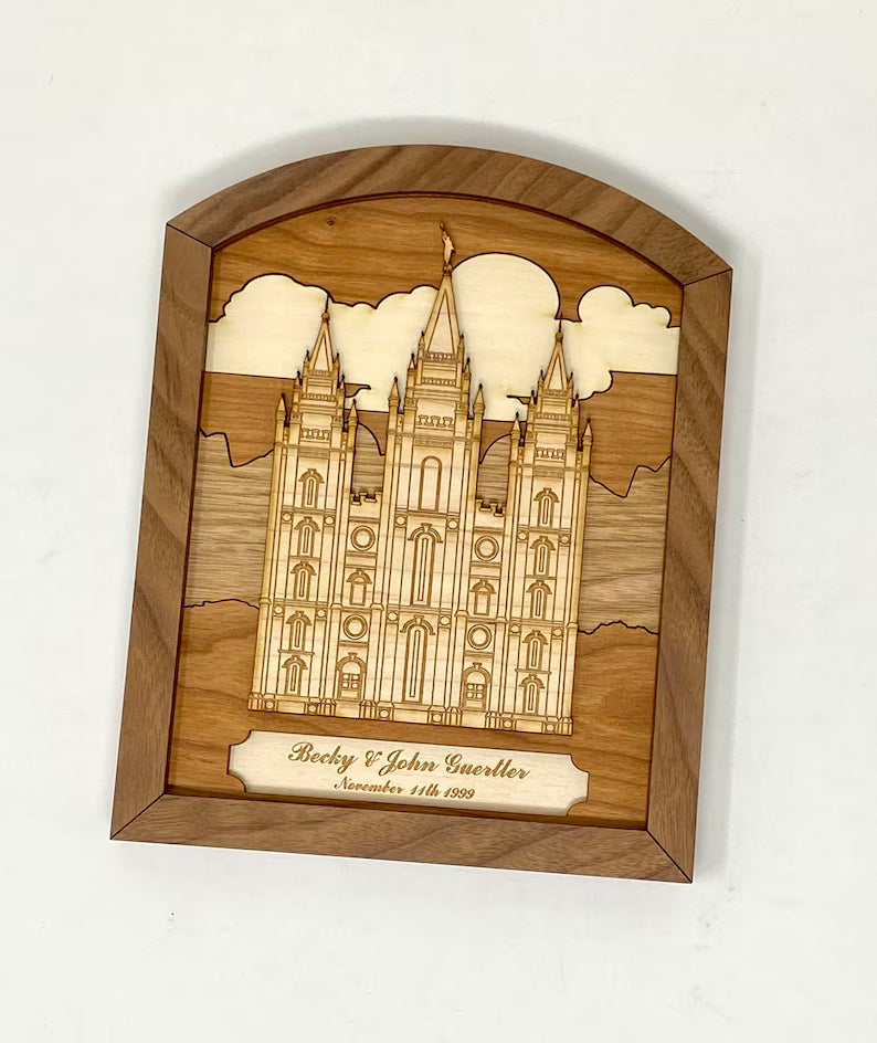 Customized Arched Temple Plaque