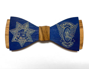 California Highway Patrol Wood Bow Tie