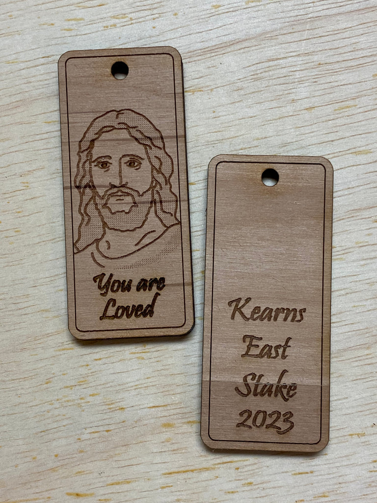 Hear Him - Rectangle Engraved Wooden Keychain with custom engraving