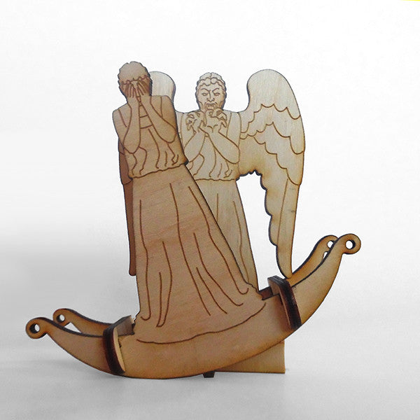 Weeping Angel Wooden Puzzle Toy Rocker