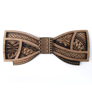 Classic asiata fauatea style wooden bow tie