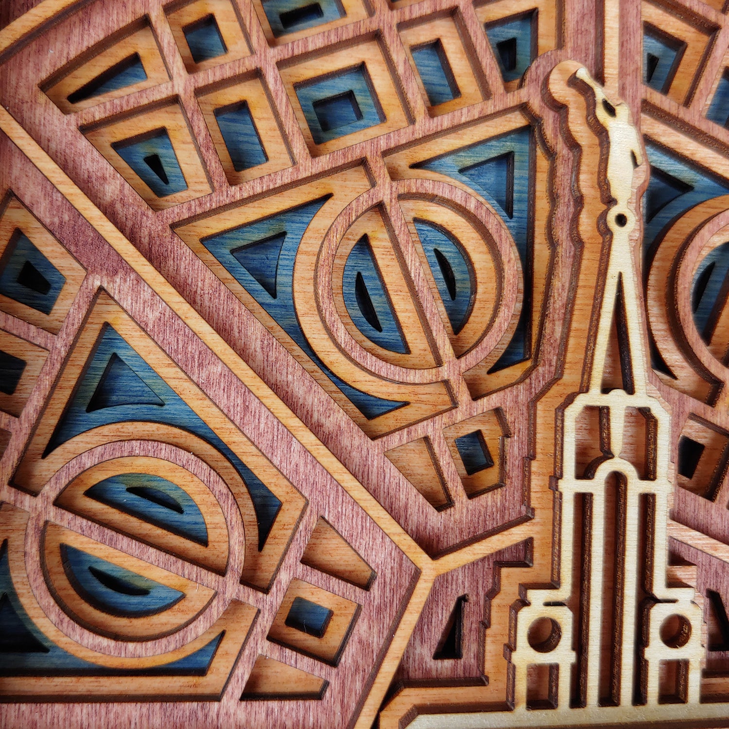 Bountiful Utah Temple Layered Wood Plaque