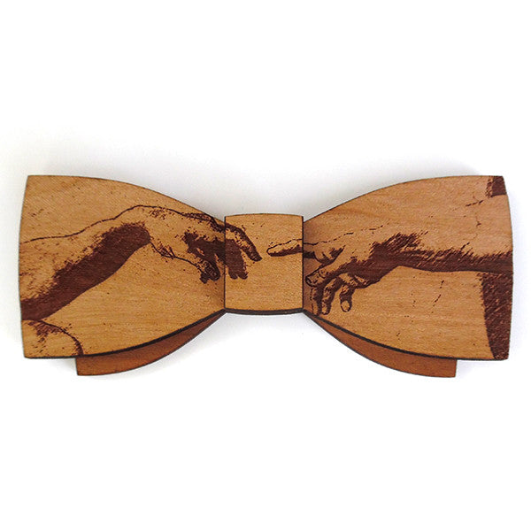 Michelangelo - Cherry Wood Bow Tie