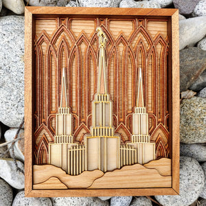 Washington D.C. Temple Layered Wood Plaque