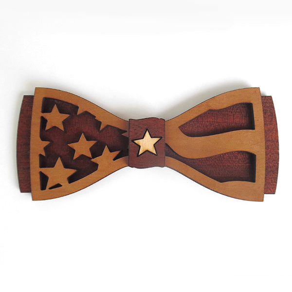 Ol' Glory - Stars & Stripes Wood Bow Tie