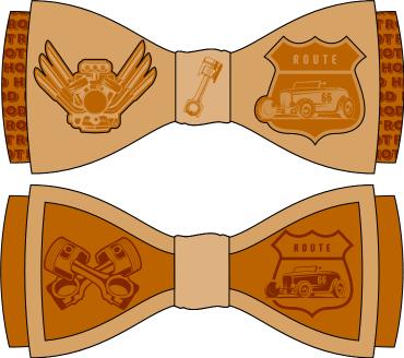 Custom Wood Bow Tie Design