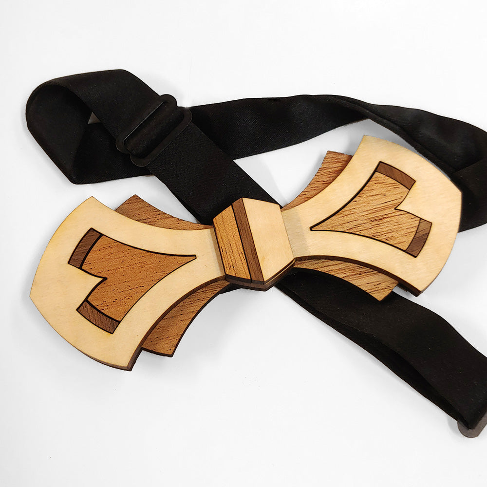 Jacques - Art Deco Designed Wood Bow Tie
