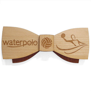 Waterpolo - Classic Shaped Wood Bow Tie