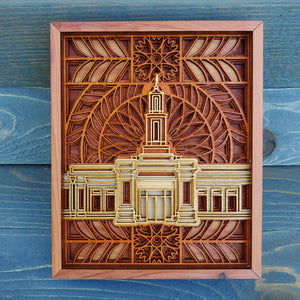 Oklahoma City Oklahoma Temple Layered Wood Plaque