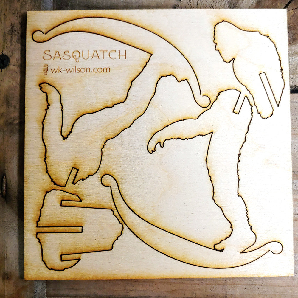 Sasquatch Wooden Puzzle Rocker