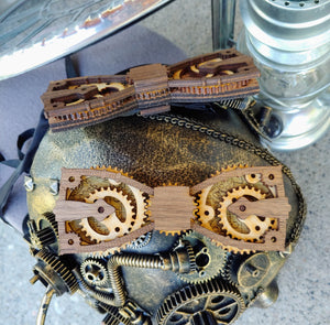 VanDerMeer - Steampunk Moving Gear Wood Bow Tie